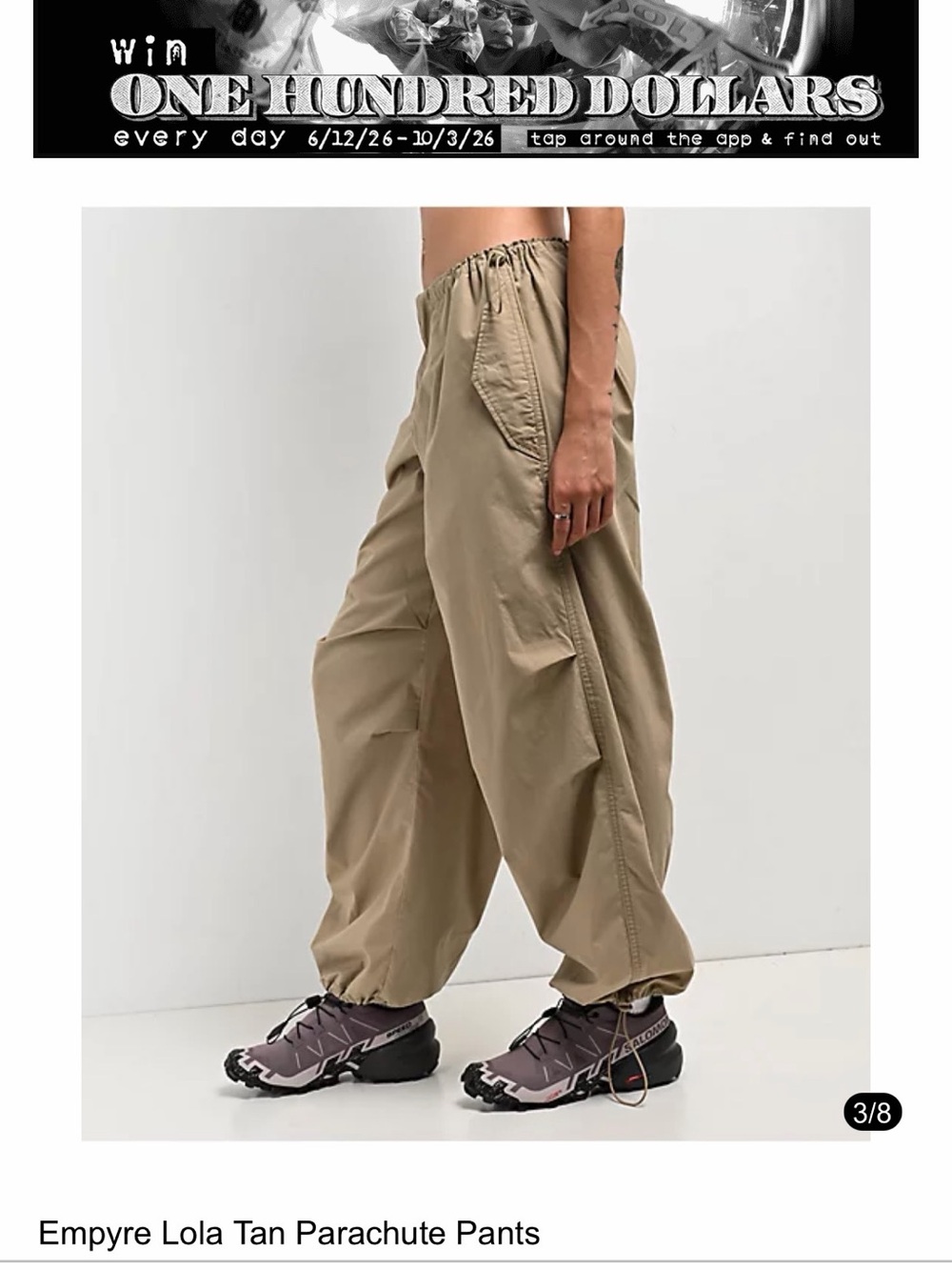 Women’s Empyre Lightweight Drawstring Cargo Pants - Khaki
